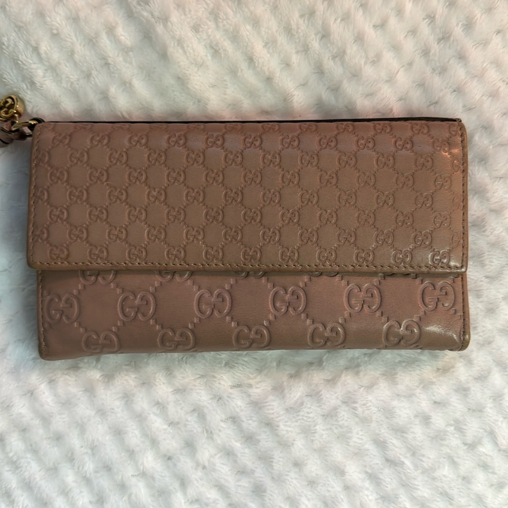 Gucci Women's Embossed GG Leather Continental Wallet - Taupe Brown